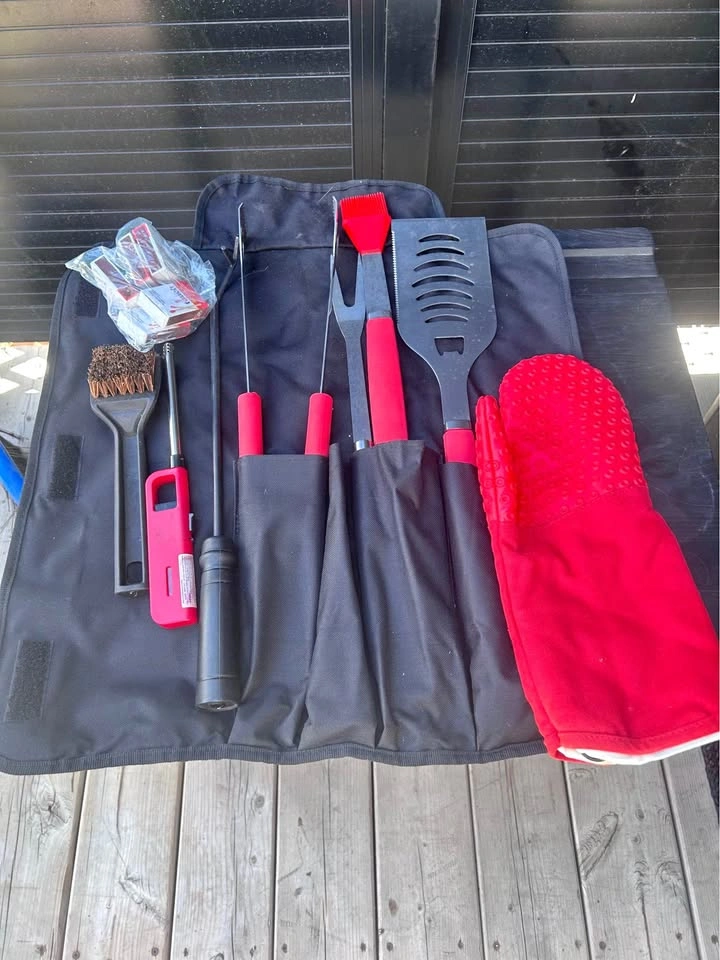 BBQ Grill Tool Set with Carrying Case – Complete Accessories Kit