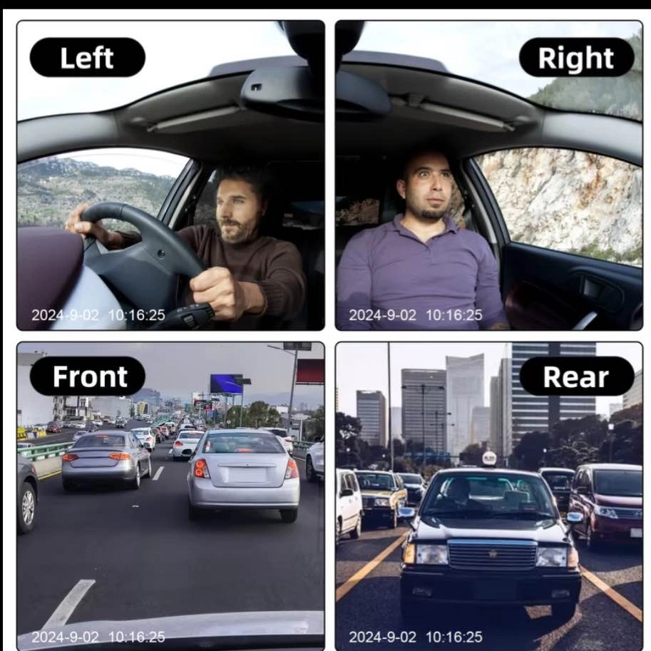 Full HD 4 Channel Dash Cam (Front/Left/Right/Rear) + SD Card - photo 4