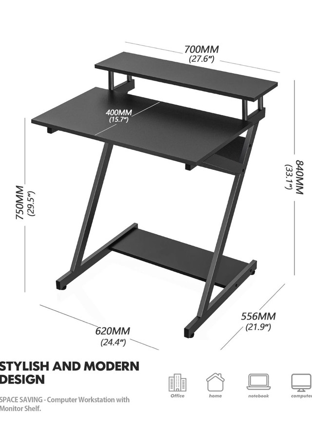 Computer Desk + Ergonomic Mesh Office Chair - $110 OBO - photo 2