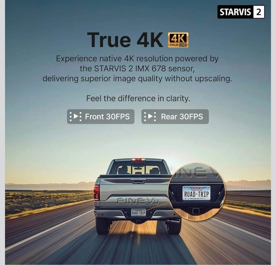 True 4K+1080P Dual Dash Cam, 3.5” IPS Touch Screen - photo 3