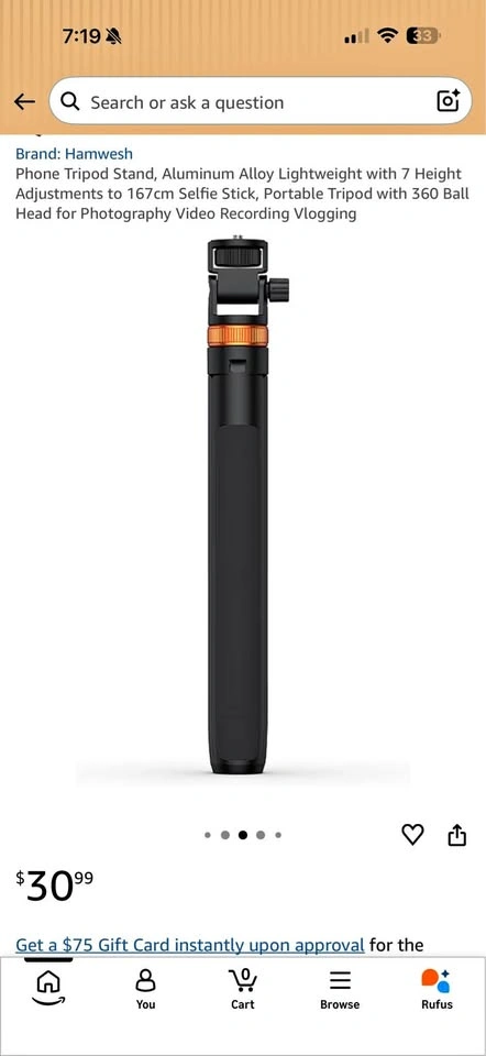 Hamwesh tripod 167cm - like 🆕