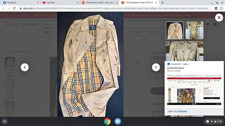 Burberry London Vintage Trench Coat