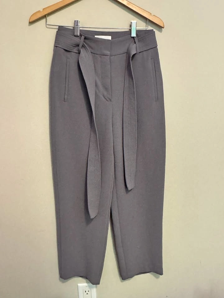 Aritzia Wilfred Tie-Front Pants in Grey - New