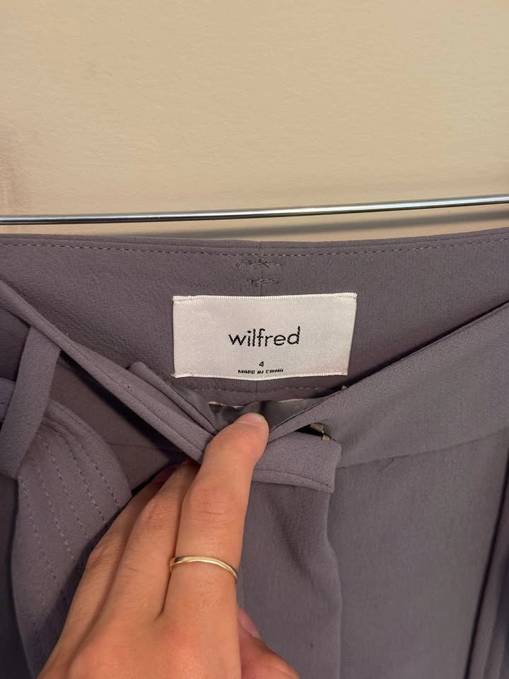 Aritzia Wilfred Tie-Front Pants in Grey - New - photo 2