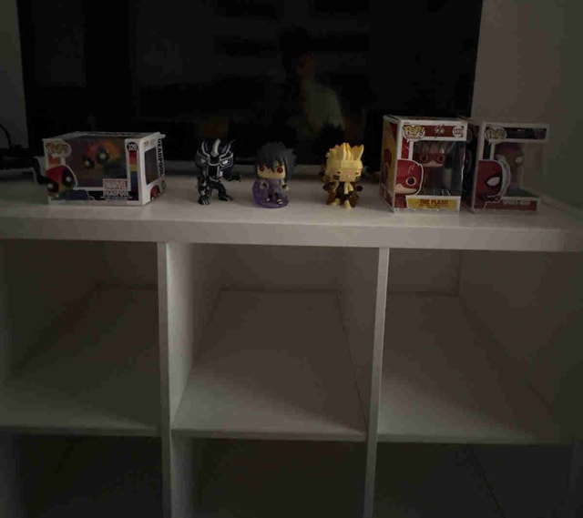 funko pops. 5 dollars each. 10 for boxed ones.