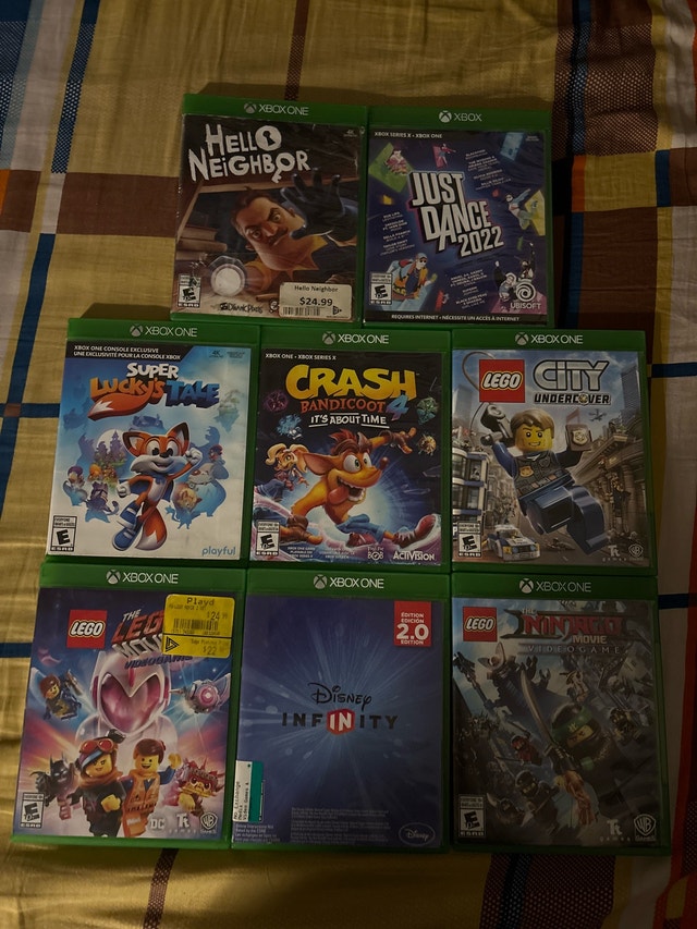 15$ each game. 100$ for all.