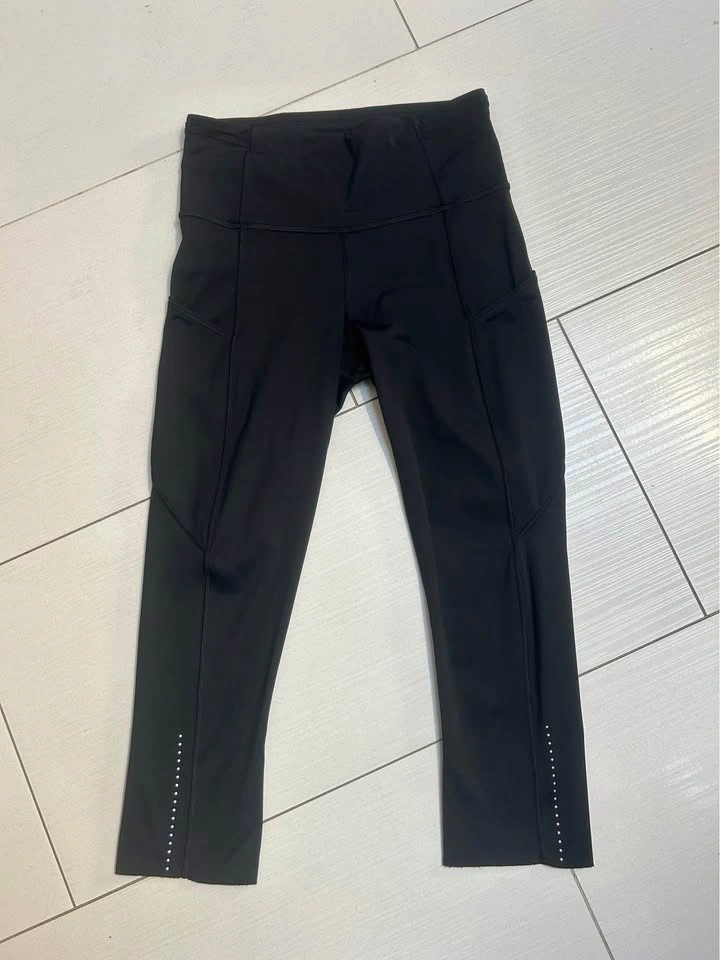 Lululemon Fast Free Crop II Nulux 19" Black Size 4 - photo 4