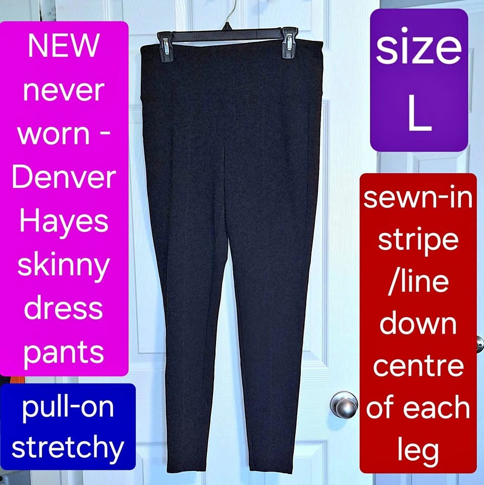 Women dress pants - NEW Denver Hayes skinny dress pants size L