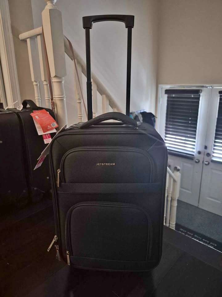 Brand New Jetstream Black Carry-On Luggage Suitcase Travel