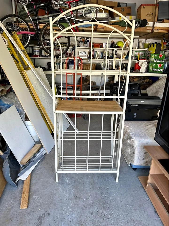 Metal and Wood Baker's Rack
