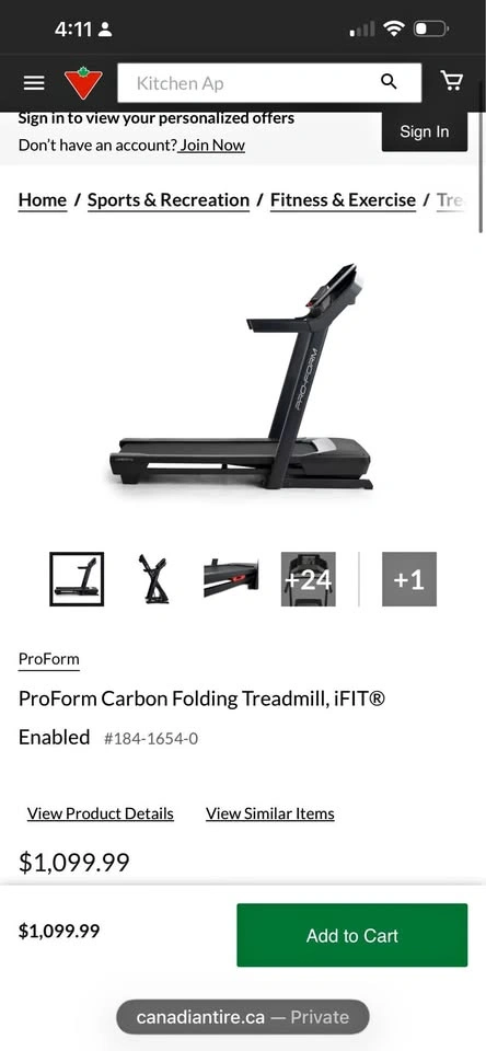 ProForm Sport 3.0 Folding Treadmill