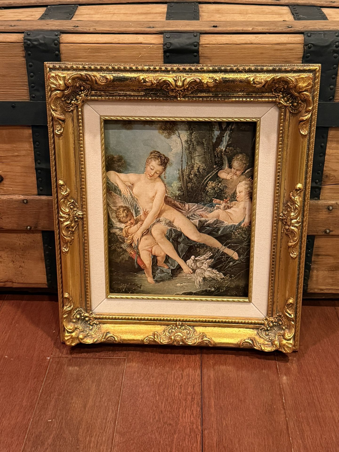 Vintage Framed Venus Consoling Love