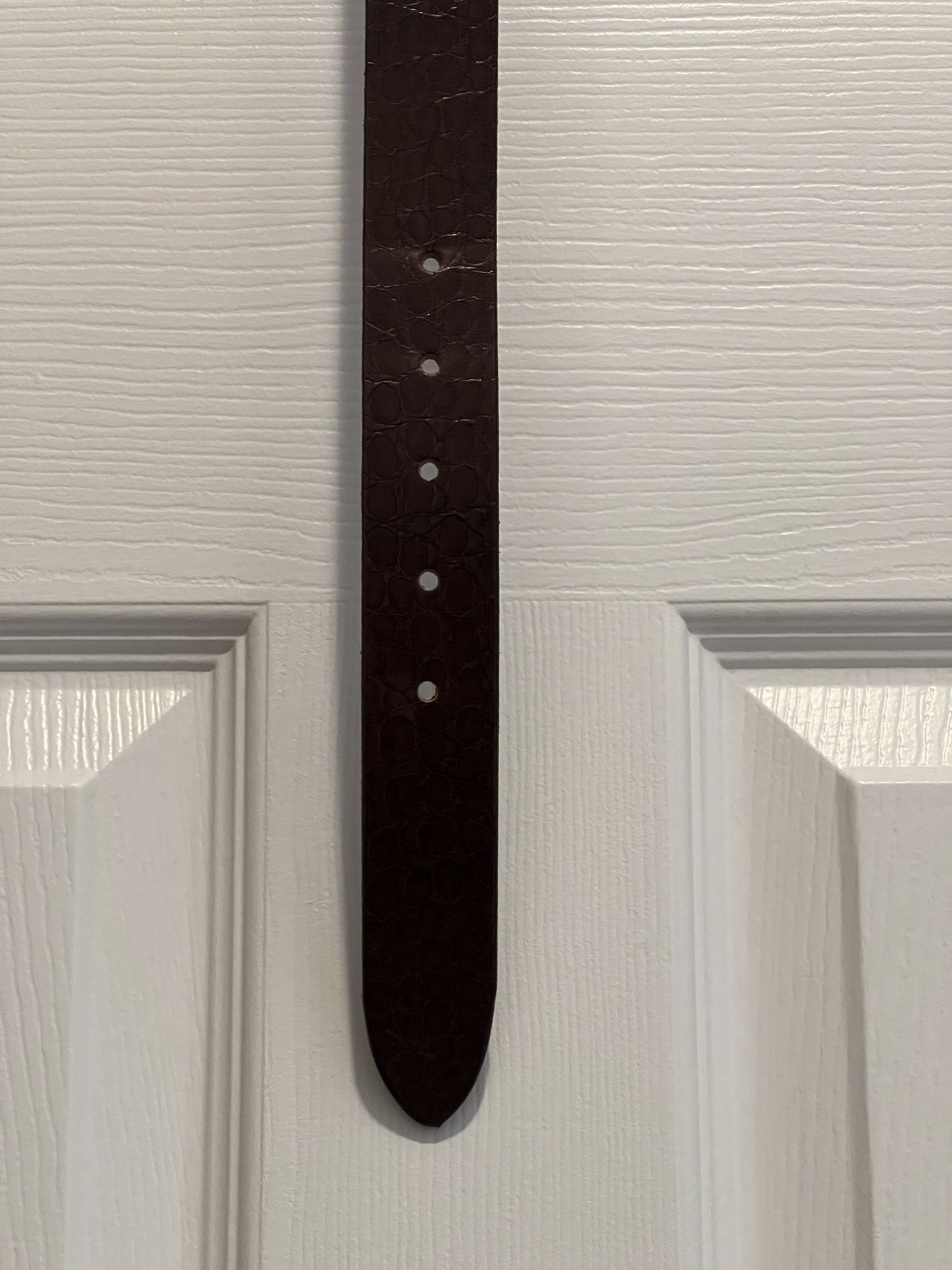 Trafalgar Brown Embossed Leather Belt - photo 5