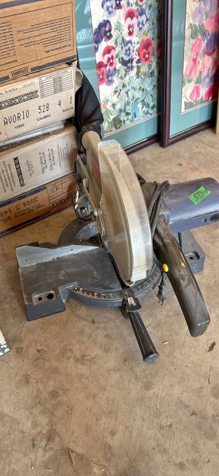 Working chop saw