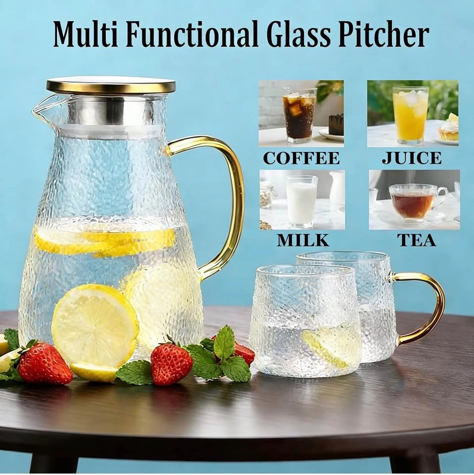 Glass Pitcher with Lid, 68 oz/2L - photo 4