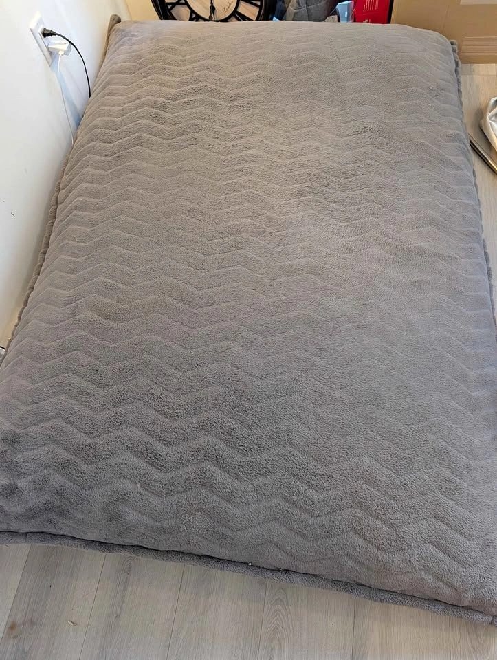 Oversized Grey Plush Floor Cushion / Pillow Couch