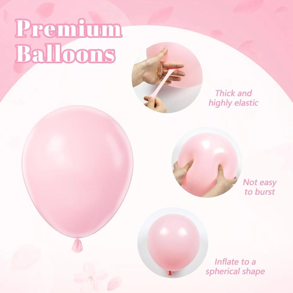 60pcs Light Pink and White Pearl Confetti Balloons - photo 3