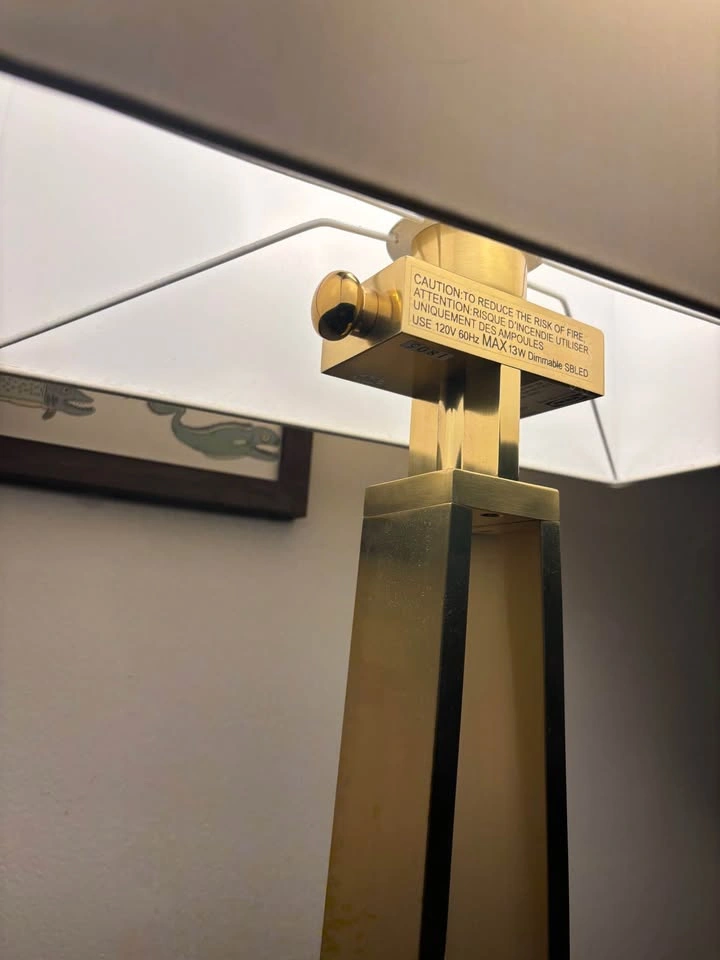 Ikea KLABB Brass/Gold Tone Floor Lamp with Dimmer - photo 3