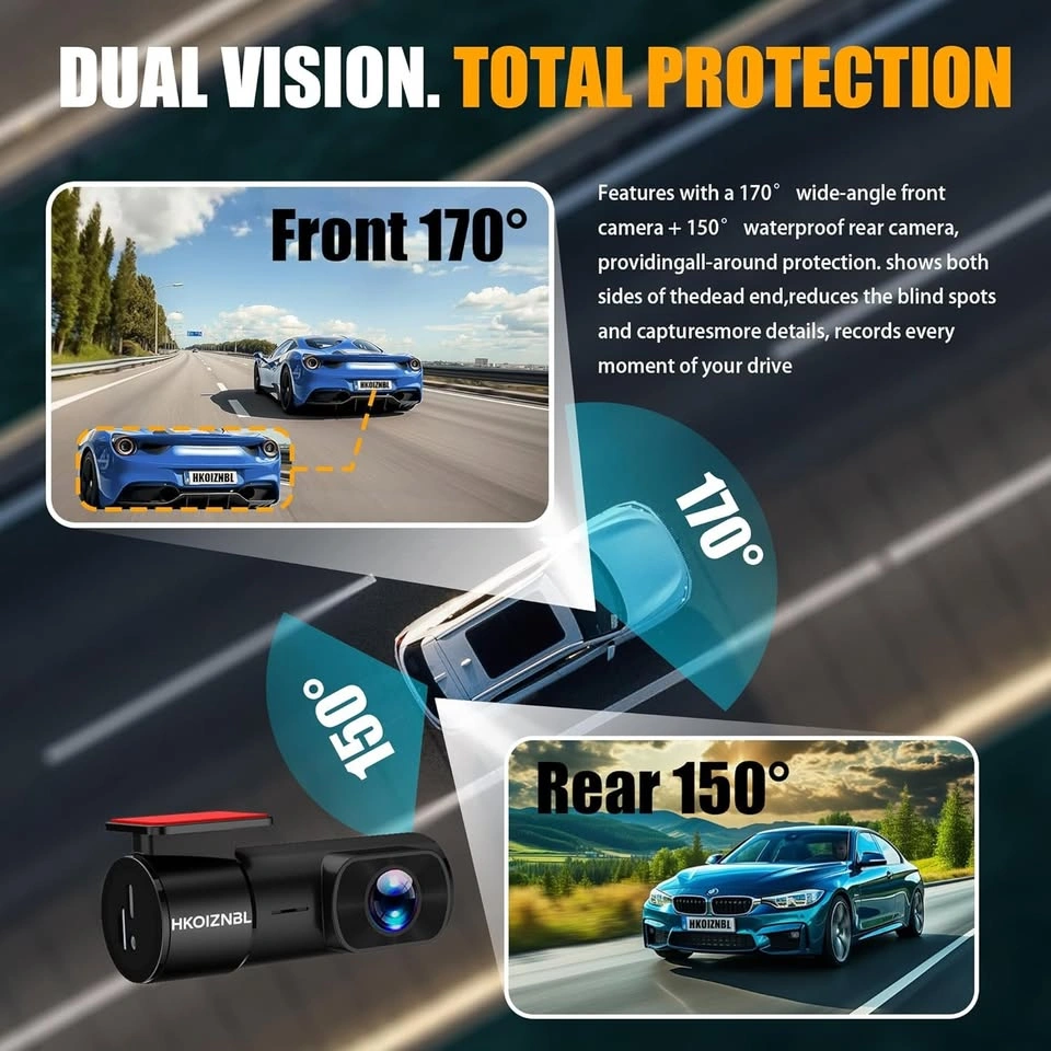 Dash Camera Car Front Rear 4K/2.5K UHD with 32GB Card - photo 2