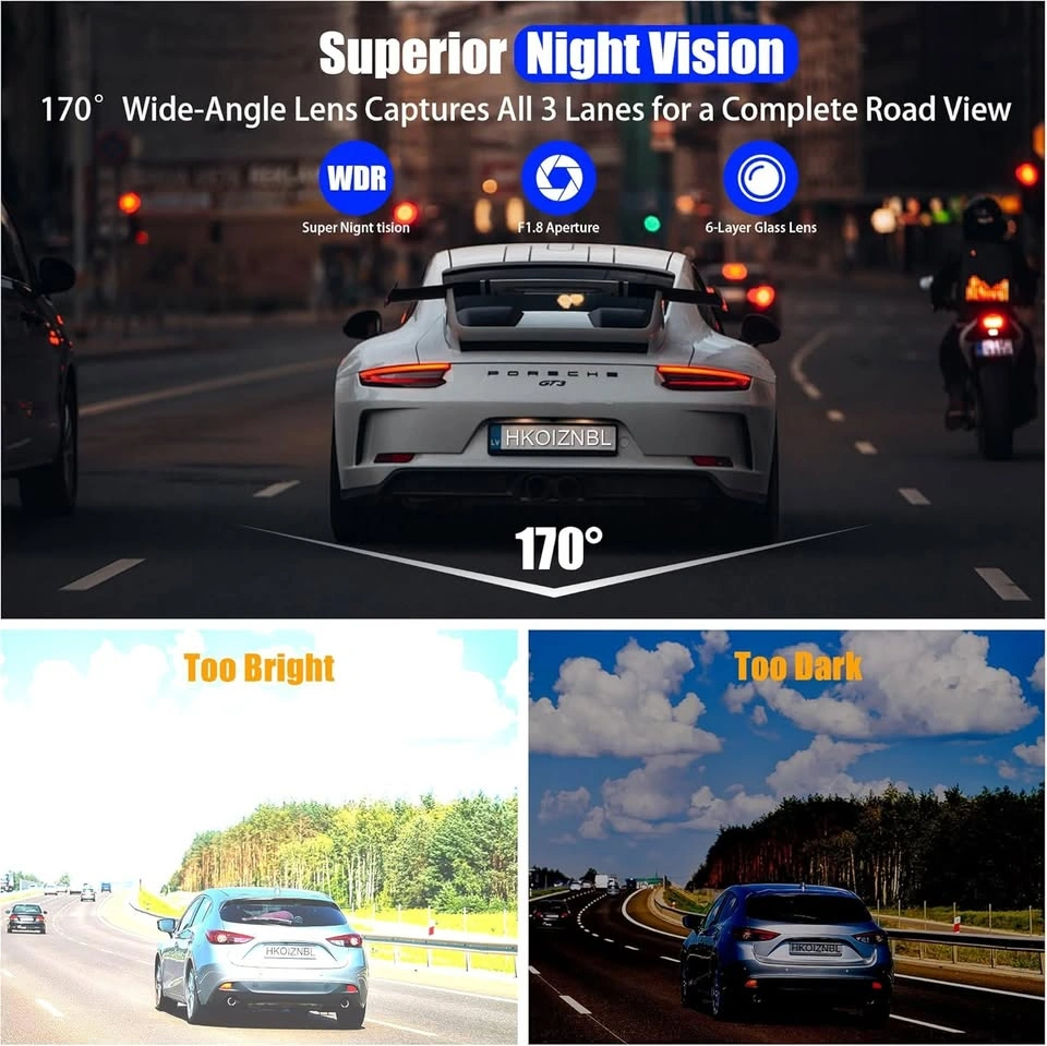 Dash Camera Car Front Rear 4K/2.5K UHD with 32GB Card - photo 3