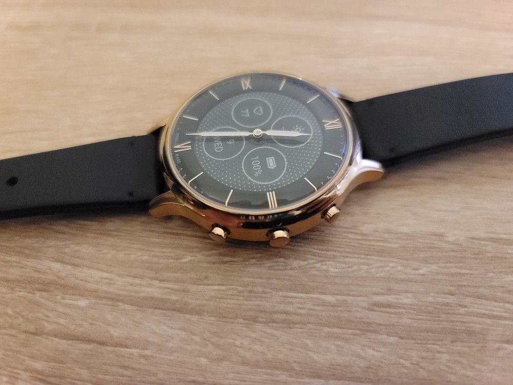 Fossil Hybrid Smartwatch HR Rose Gold With Black Leather Band - photo 3