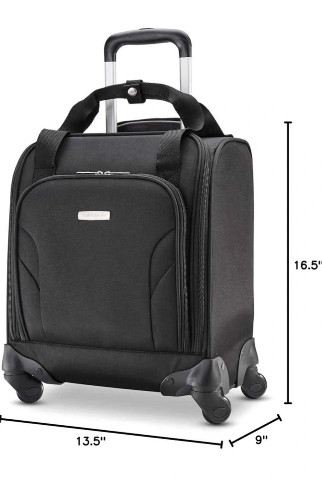 Samsonite Underseat Carry-On Spinner With USB Port, Jet Black - photo 2