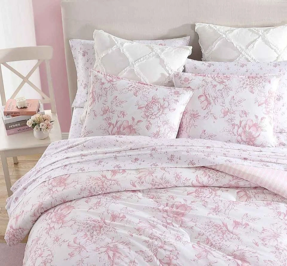 Laura Ashley Delphine Comforter Set with Shams king 100% cotton - photo 2