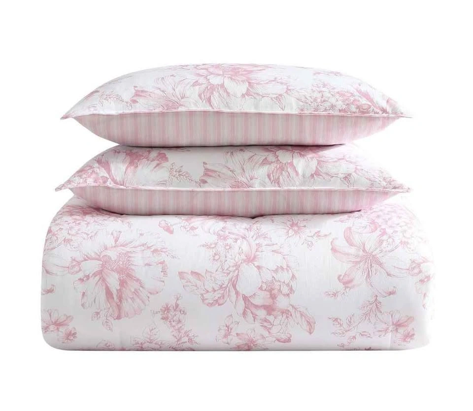 Laura Ashley Delphine Comforter Set with Shams king 100% cotton - photo 4