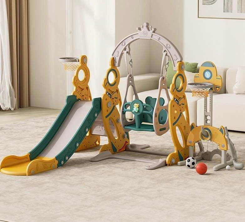New Slide and Swing Set with Basketball Hoop and Golf Set