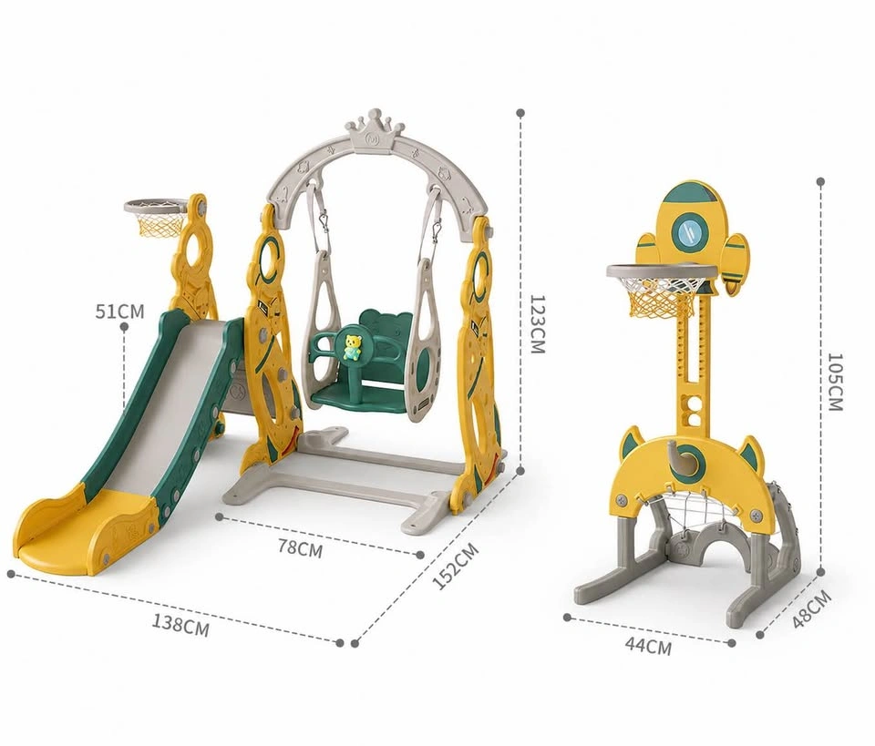 New Slide and Swing Set with Basketball Hoop and Golf Set - photo 2