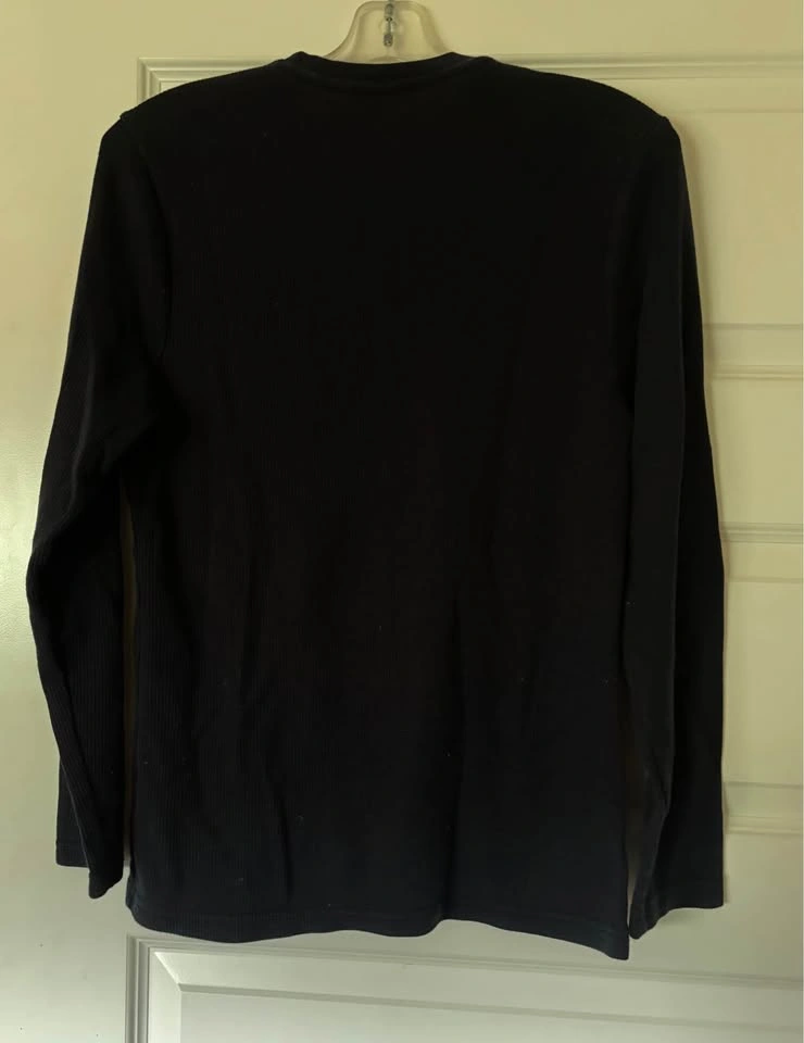U.S. Polo Assn. Black Long Sleeve Waffle Knit Thermal Shirt Larg - photo 4