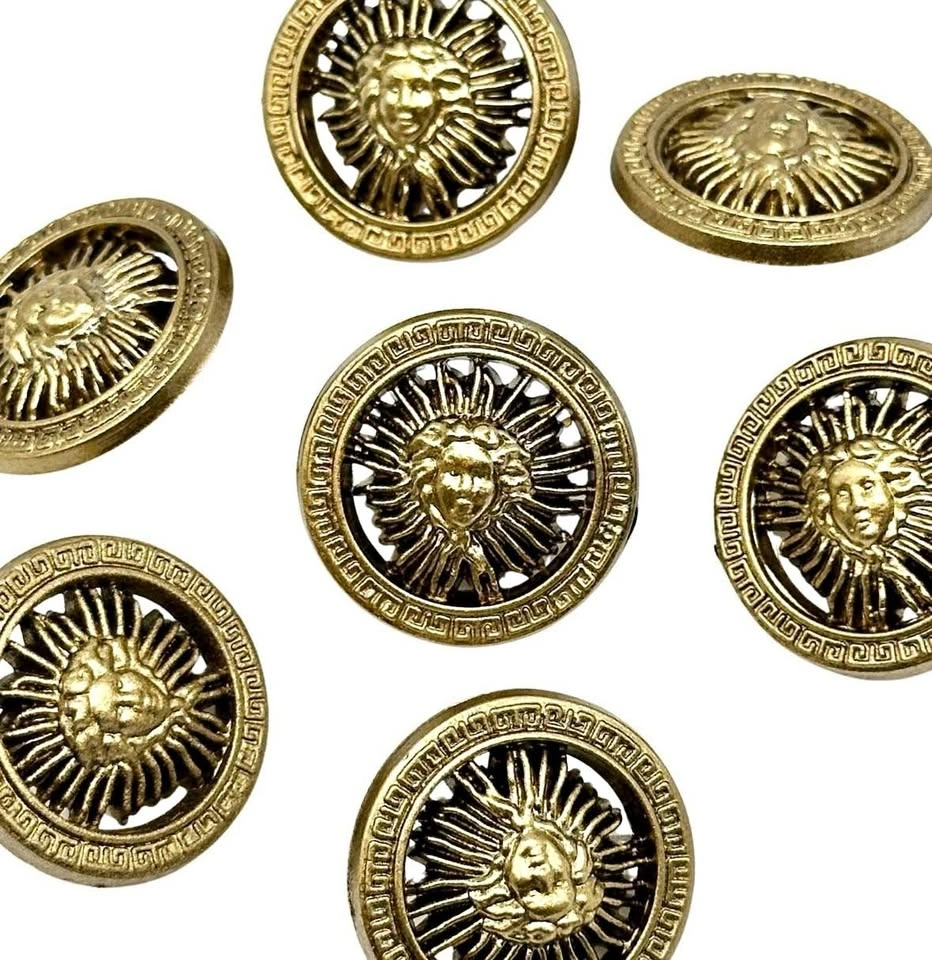 Gold medusa / Sun Face Buttons