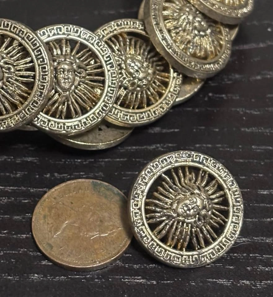 Gold medusa / Sun Face Buttons - photo 2