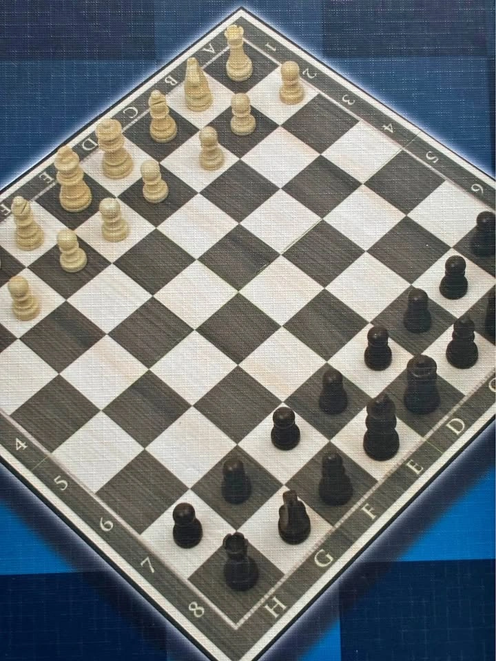 Classic Games chess set wood tone