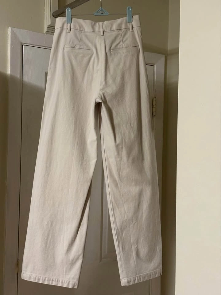 Aritzia Wilfred Free Pleated Wide Leg White Pants Size 0 - photo 2