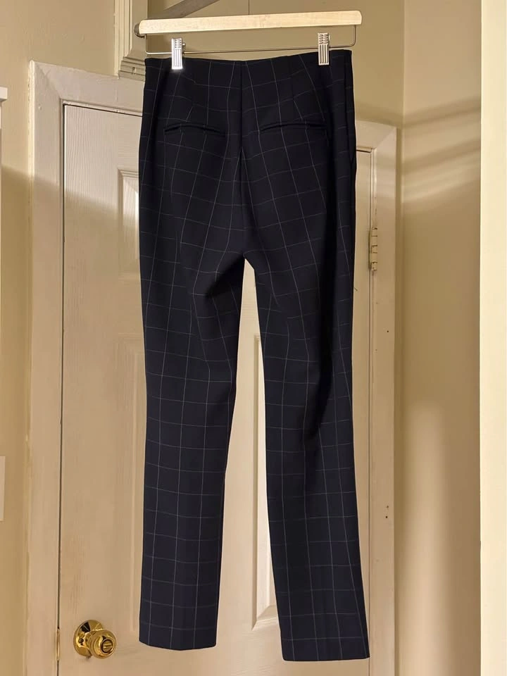 Ann Taylor Pants navy checkered size 0 - photo 2