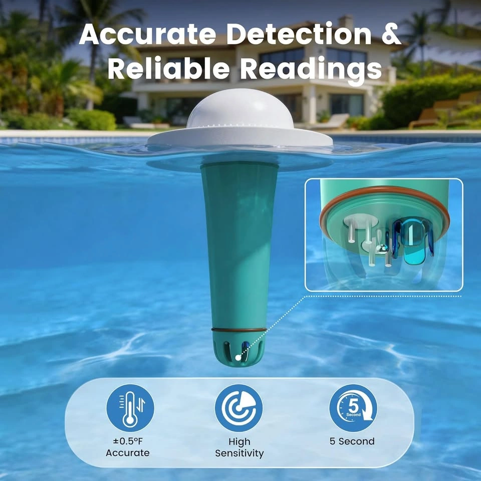 Smart Pool Monitor with App, 7-in-1 Floating Pool Water Tester - photo 4