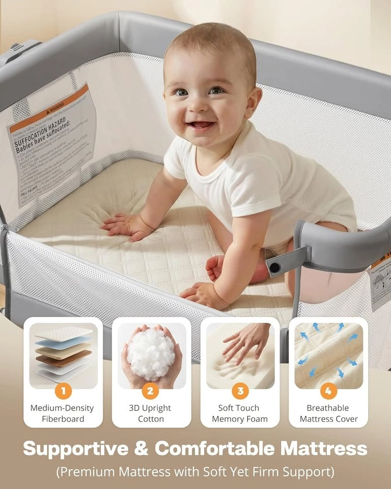 Baby Bassinet Bedside Sleeper 3-in-1 Rocking Bassinet - photo 3