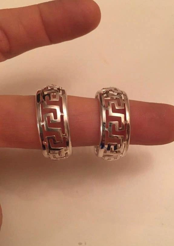 925 MEX STERLING SILVER FILIGREE HOOP EARRINGS VTG - photo 5