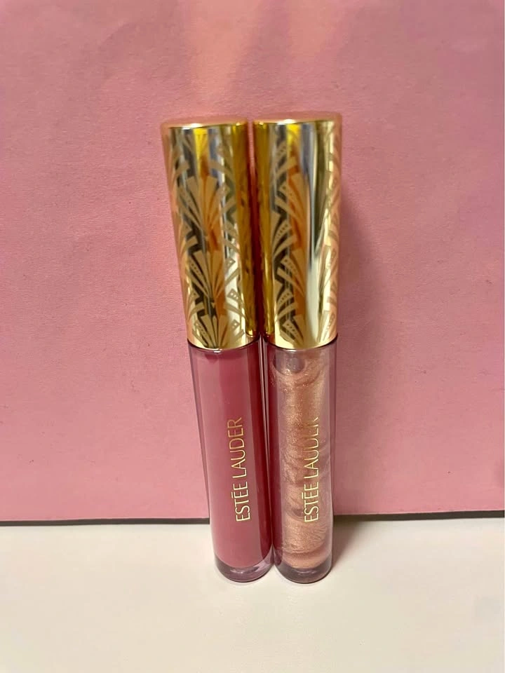 Estée Lauder lip gloss color - pink persuasion & beneath the she