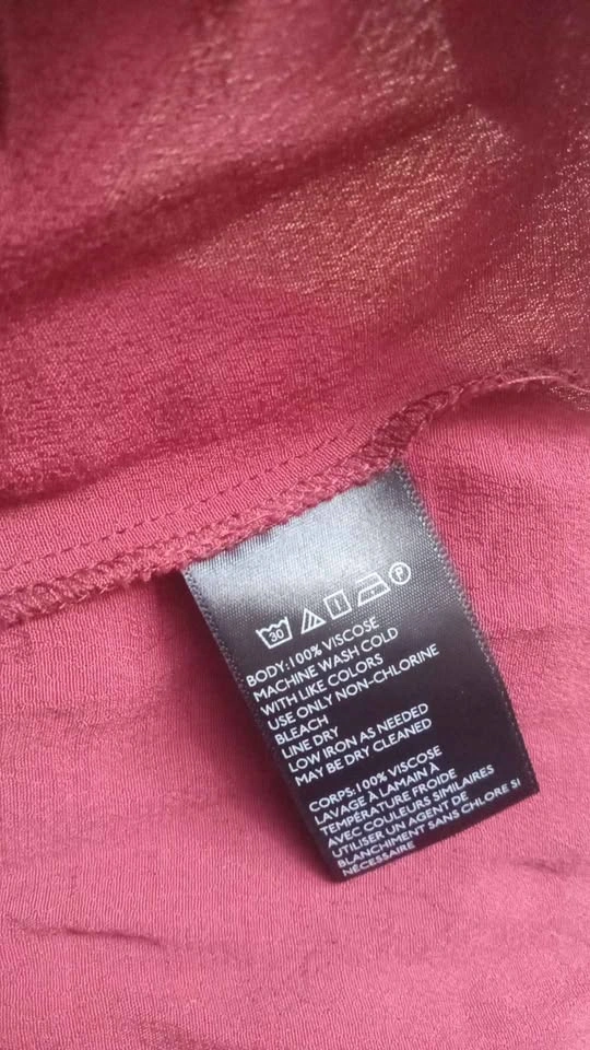 Urban Outfitters Maroon Viscose Button Front Midi Skirt S-P - photo 4