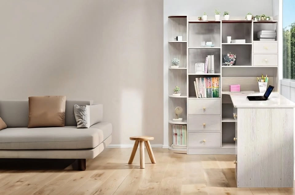 Brand New GD008 Bookcase Integrated Corner Desk