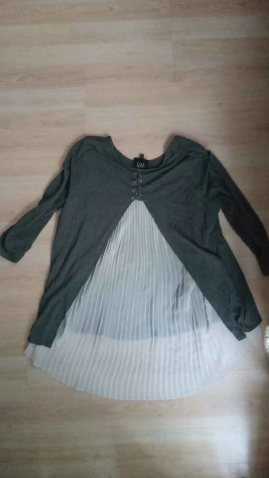 W5 Green Layered Tunic Top Size L - photo 2