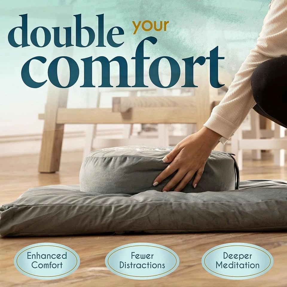 Florensi Meditation Cushion & Zabuton Meditation Mat Bundle