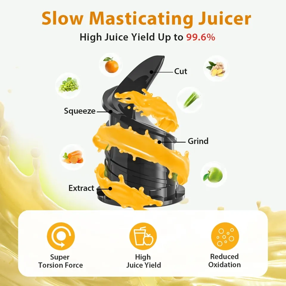 ECOSELF Cold Press Juicer with 4.35" Large Feed Chute - photo 3