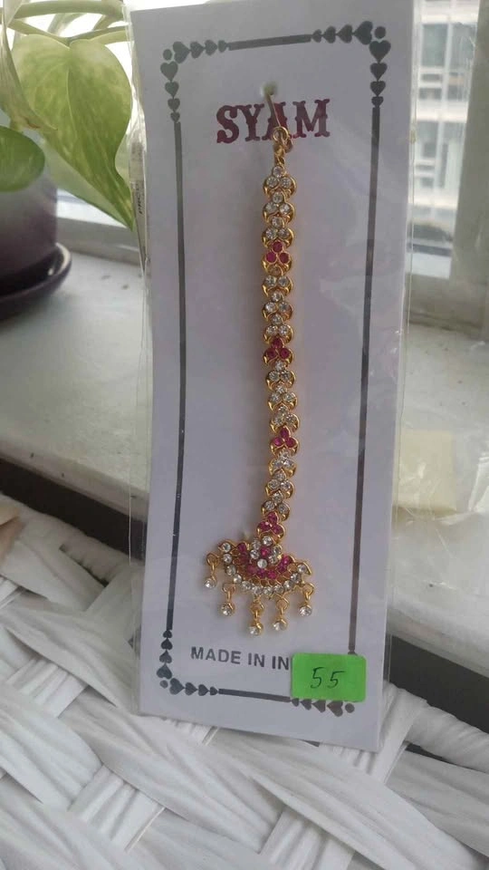 SYAM Gold-toned Rhinestone Maang Tikka - photo 2