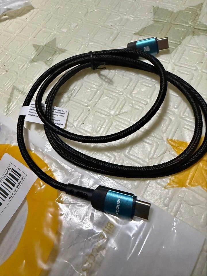 neemax LKX-CC100 100W USB-C to USB-C Braided Cable 1m