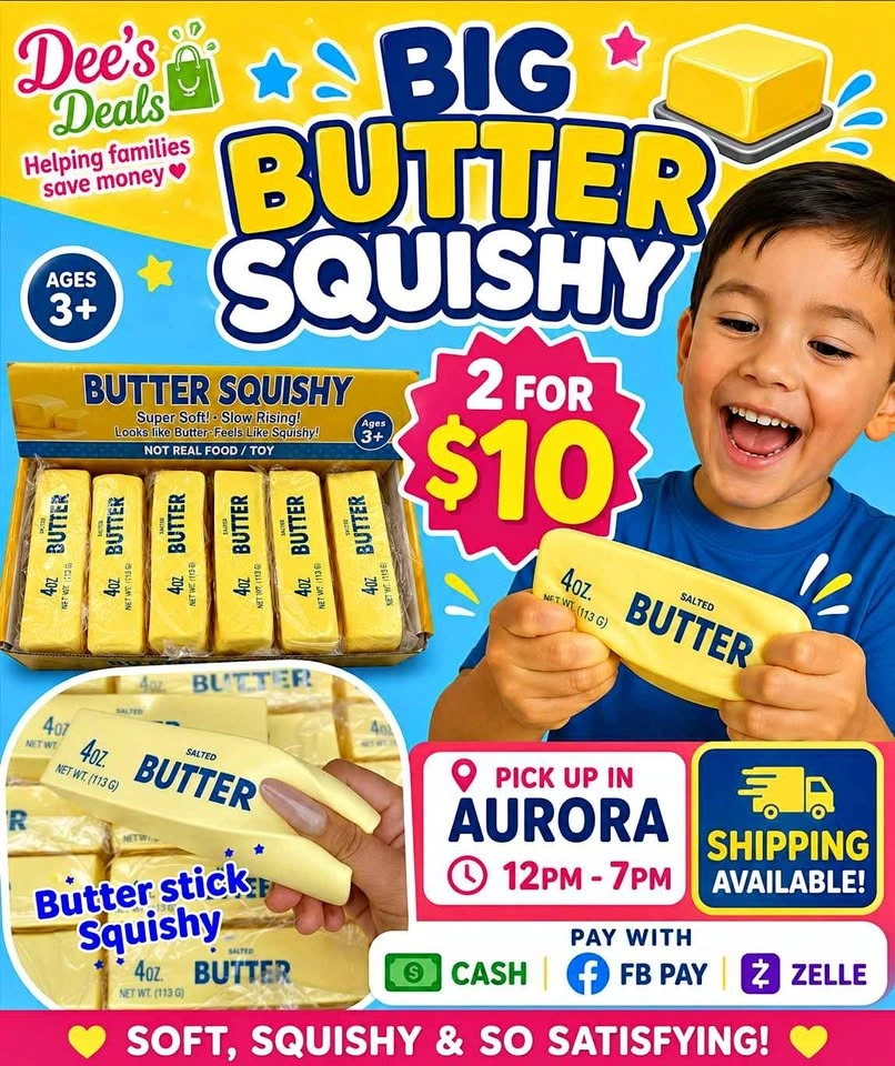 Big Butter Squishy ONLY $5 each