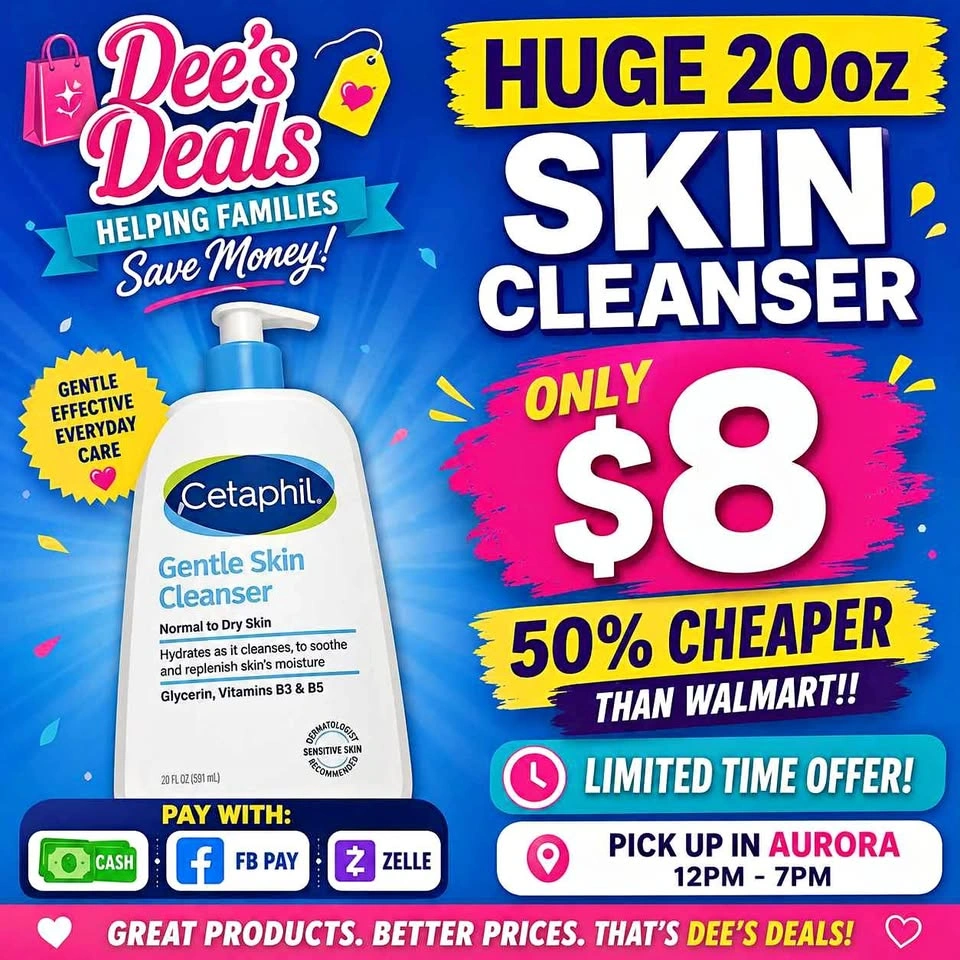 Cetaphil Cleanser Big 20oz only $8!!
