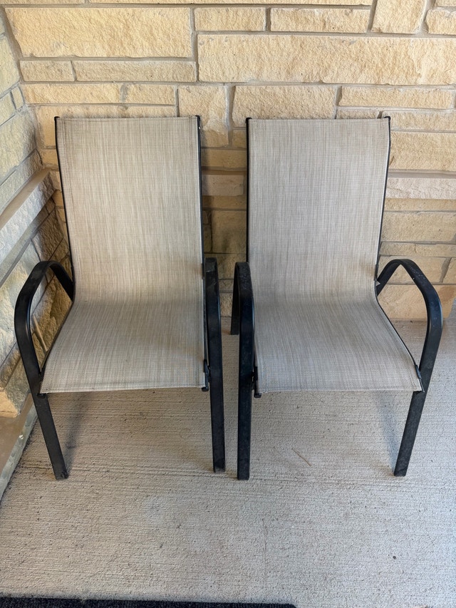 Pair of Sling Patio Chairs